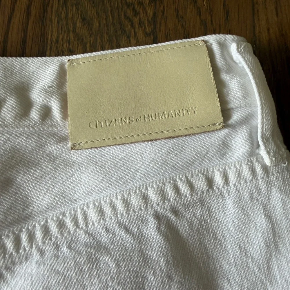 Citizens of Humanity Shorts Womens 26 Marlow Vintage White Denim High Rise